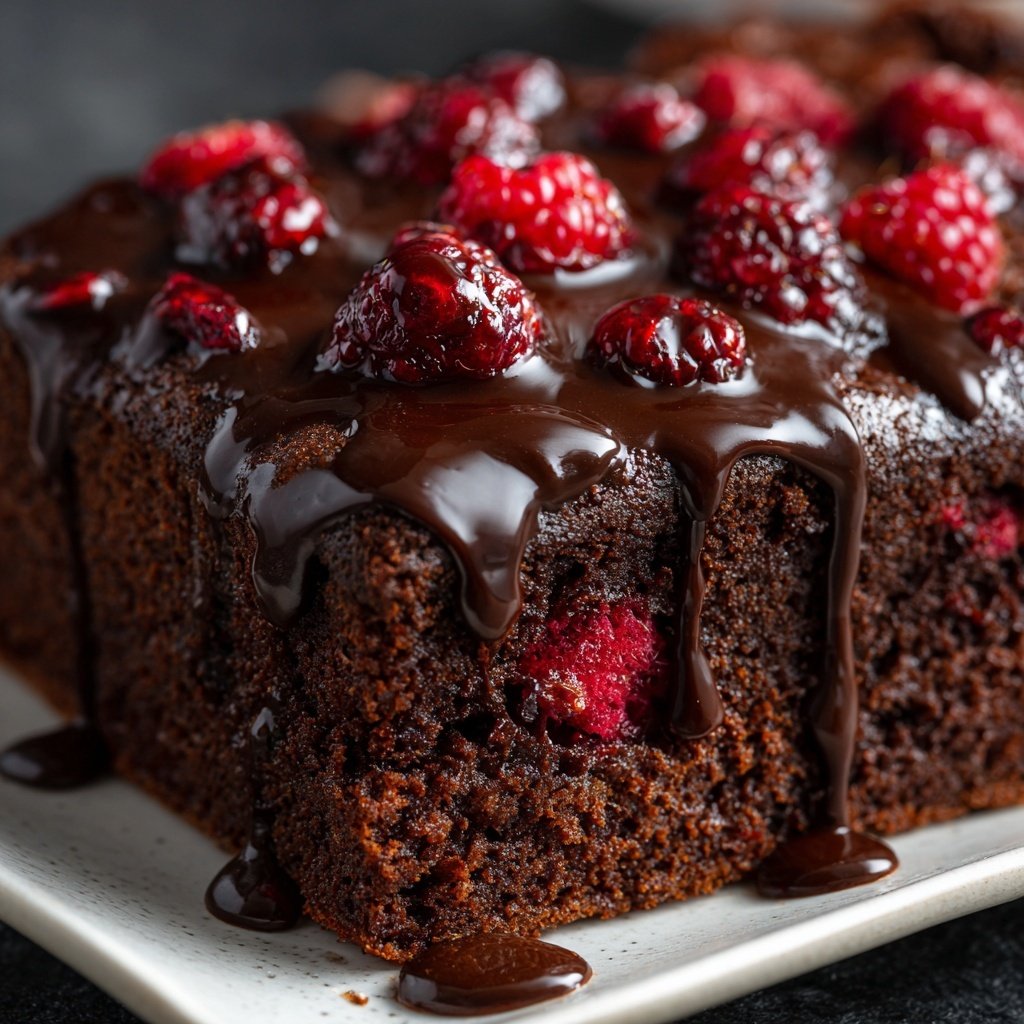 Chocolate Raspberry Sheet Cake