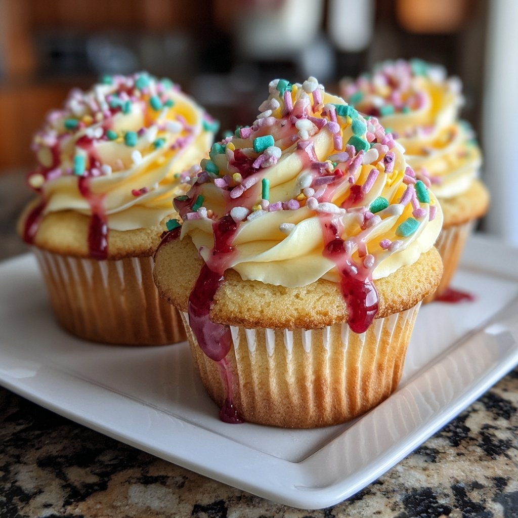 Spring Vanilla Cupcakes With Buttercream