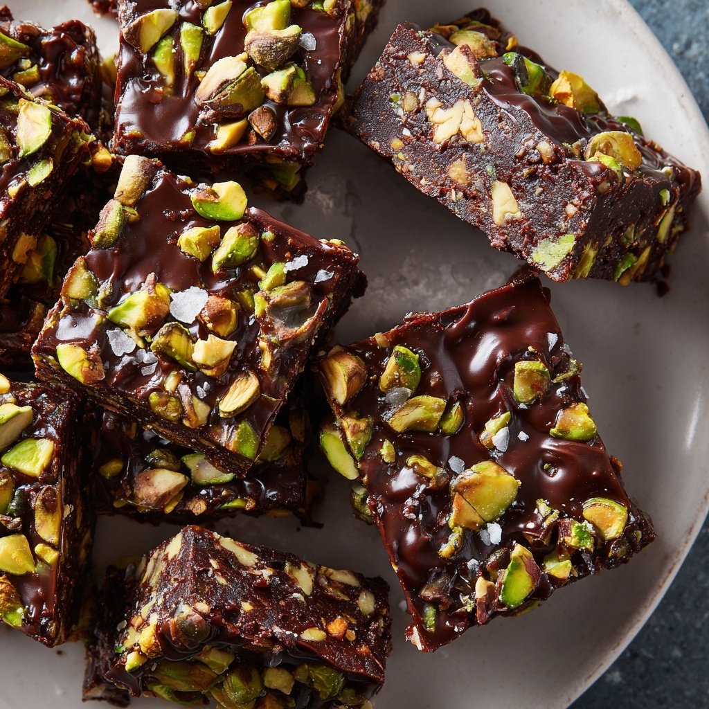 Chocolate Pistachio Snack Fudge