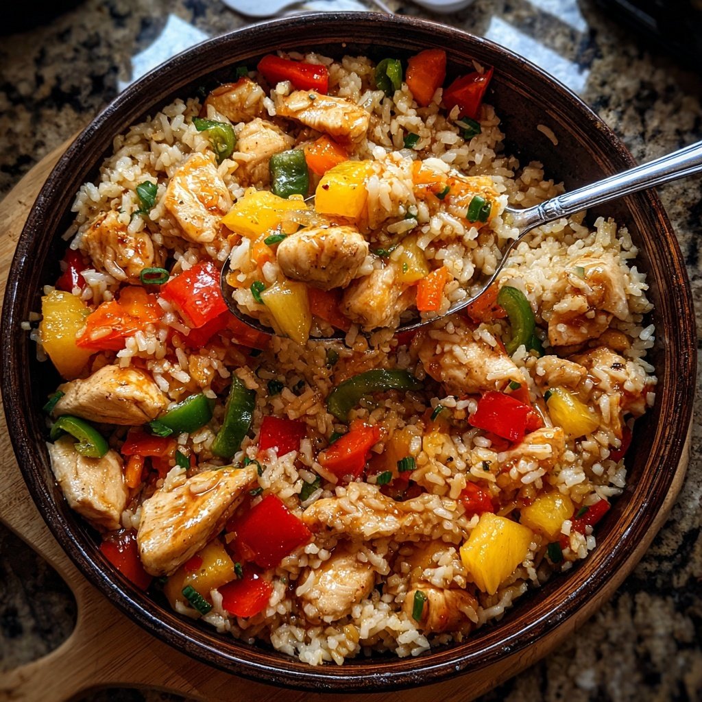 One Pot Pineapple Chicken Rice