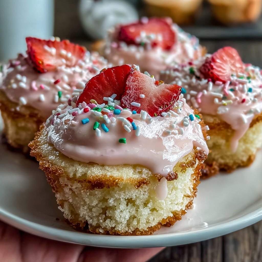 Spring Cupcakes With Strawberry Frosting
