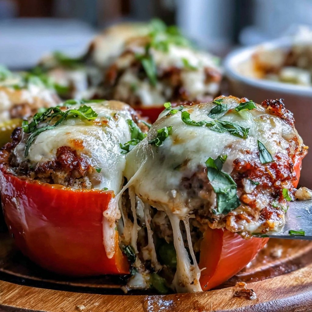 Ground Turkey And Spinach Stuffed Peppers