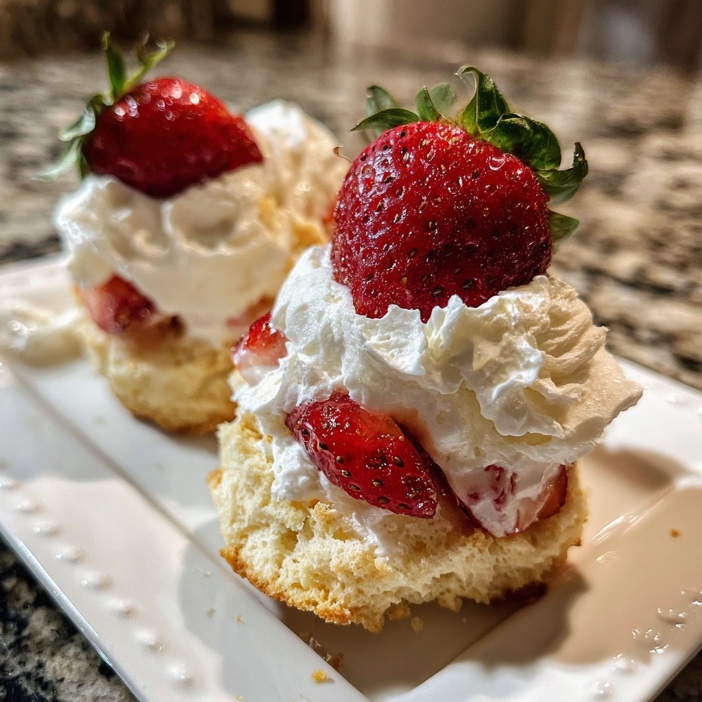 Fresh Strawberry Shortcake Cups