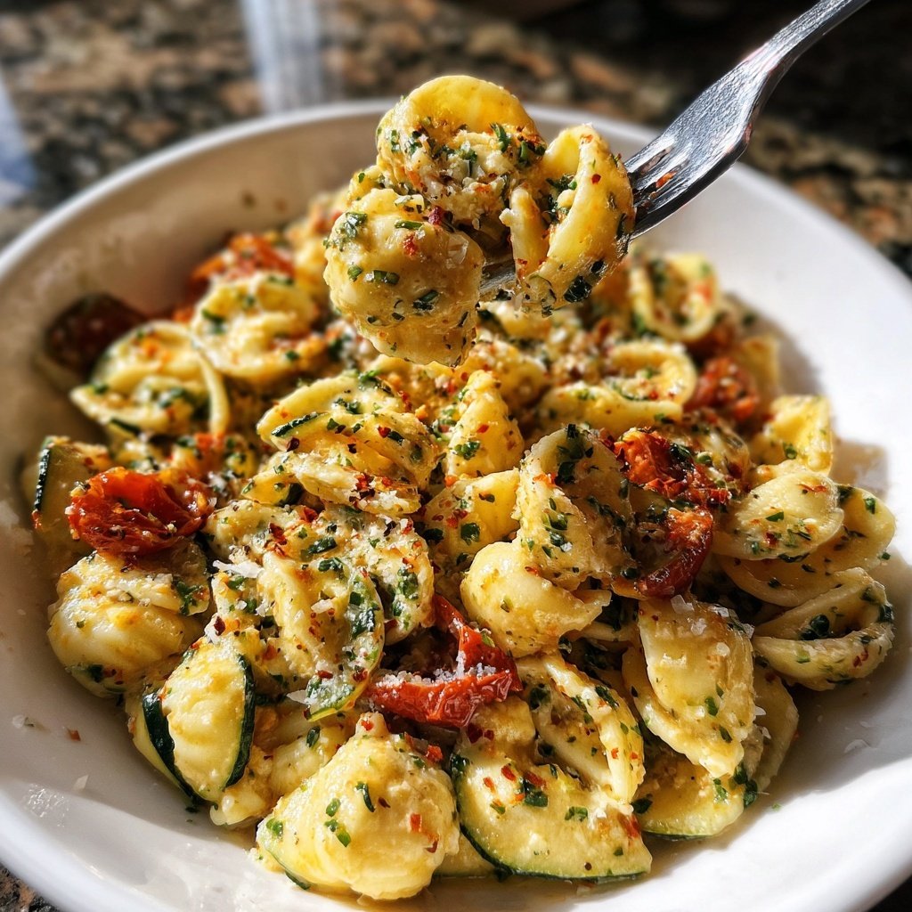 Roasted Zucchini Tomato Herb Pasta