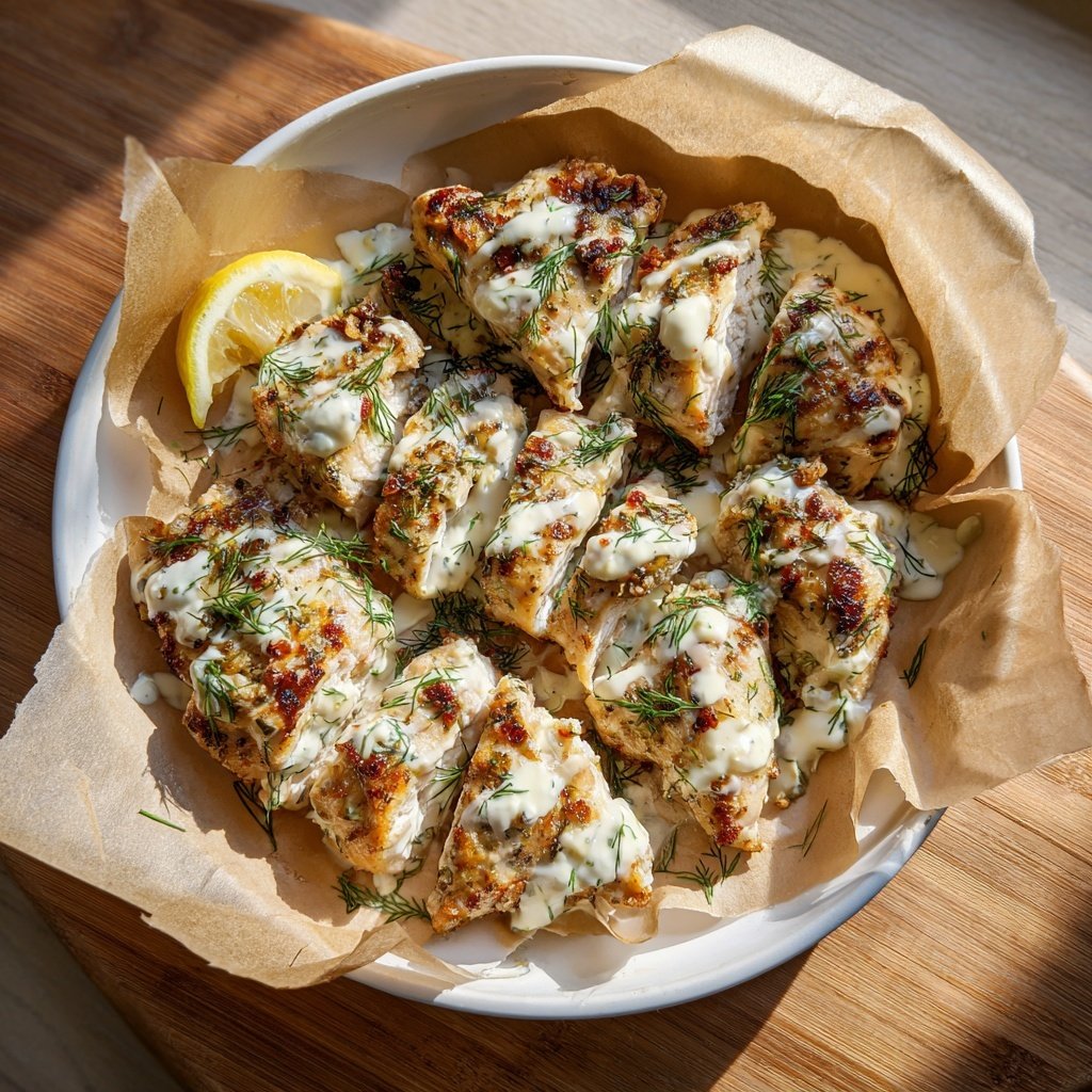 Lemon Dill Yogurt Sauce Chicken