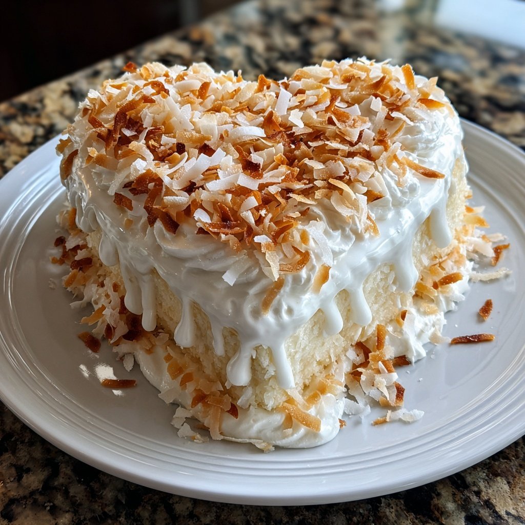 Mini Heart Cake with Coconut Cream