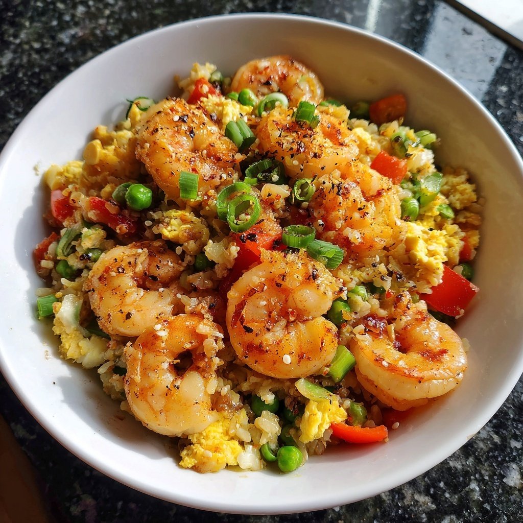 High Protein Shrimp Rice Bowl