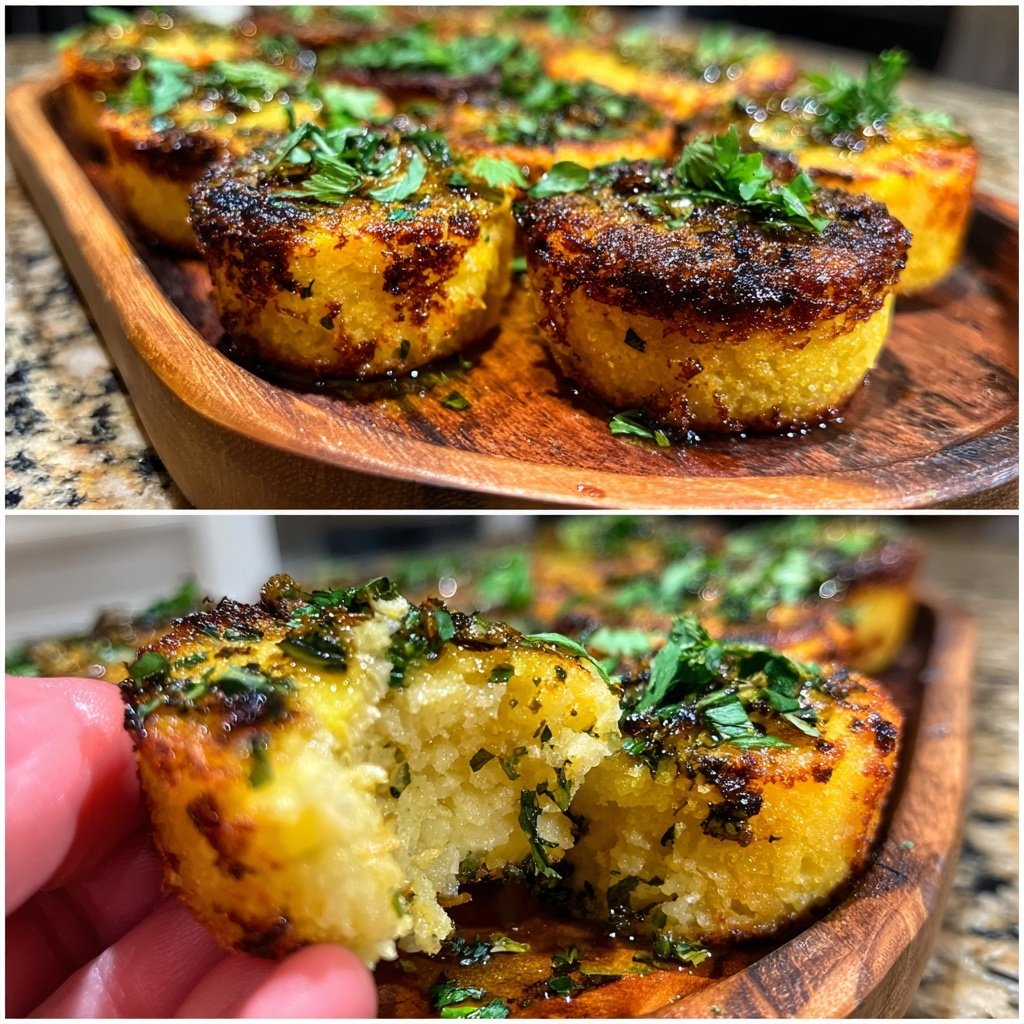 Valentine Dinner Baked Polenta Rounds