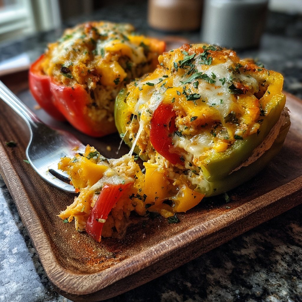 Ground Chicken Stuffed Peppers