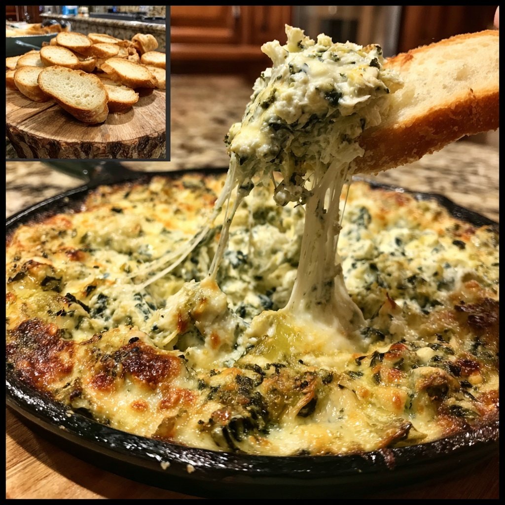Super Bowl Spinach Artichoke Dip