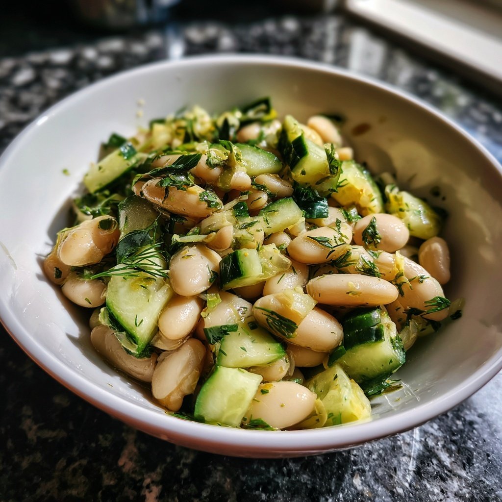 Healthy Lunch Lemon Dill White Bean Salad