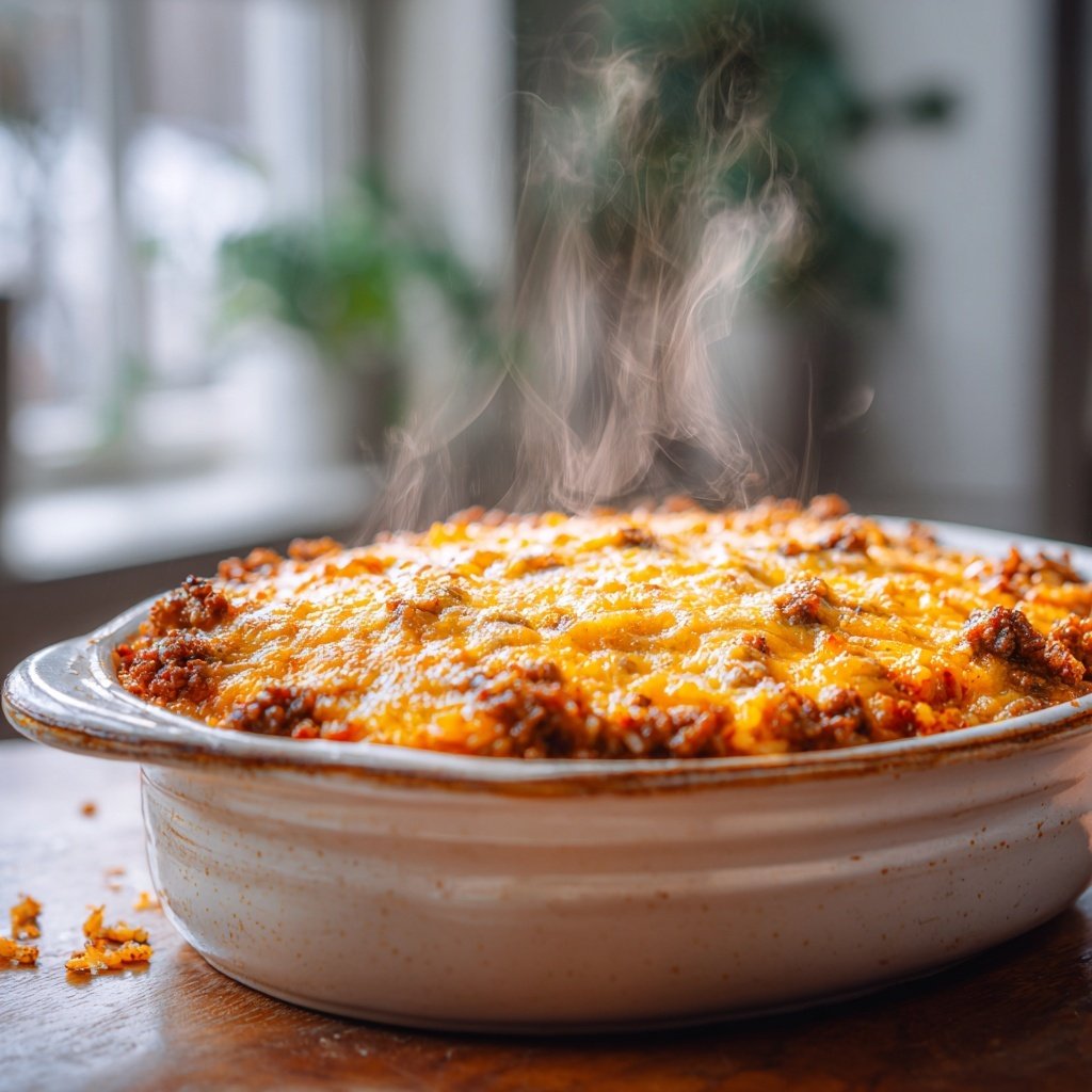 Hamburger Meat And Rice Casserole