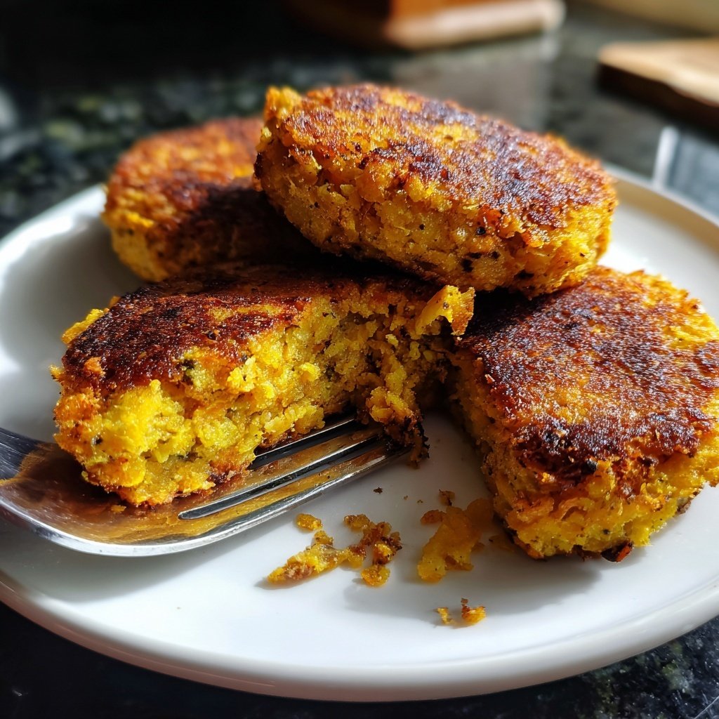 Baked Sweet Potato Chickpea Cakes