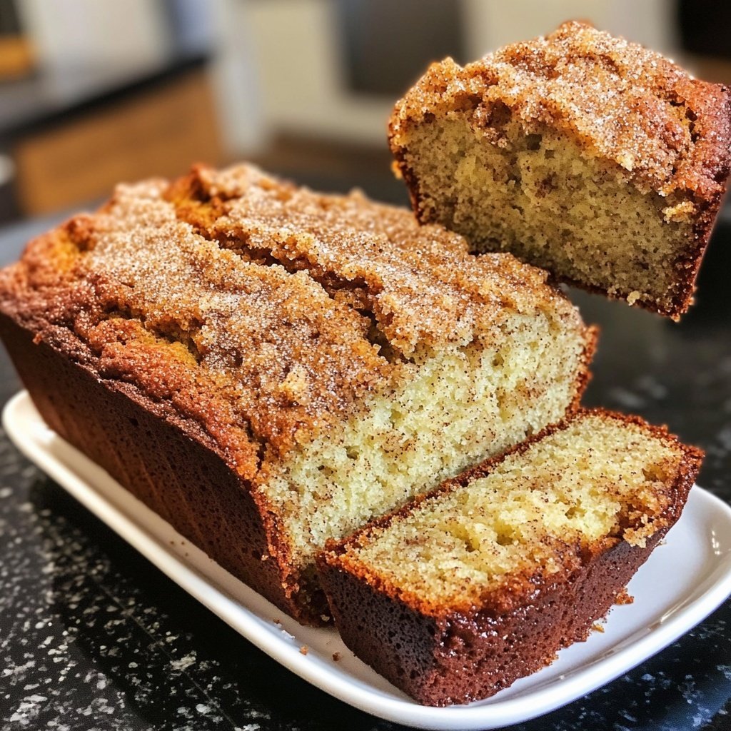 Banana Bread with Cinnamon Sugar Topping Recipe