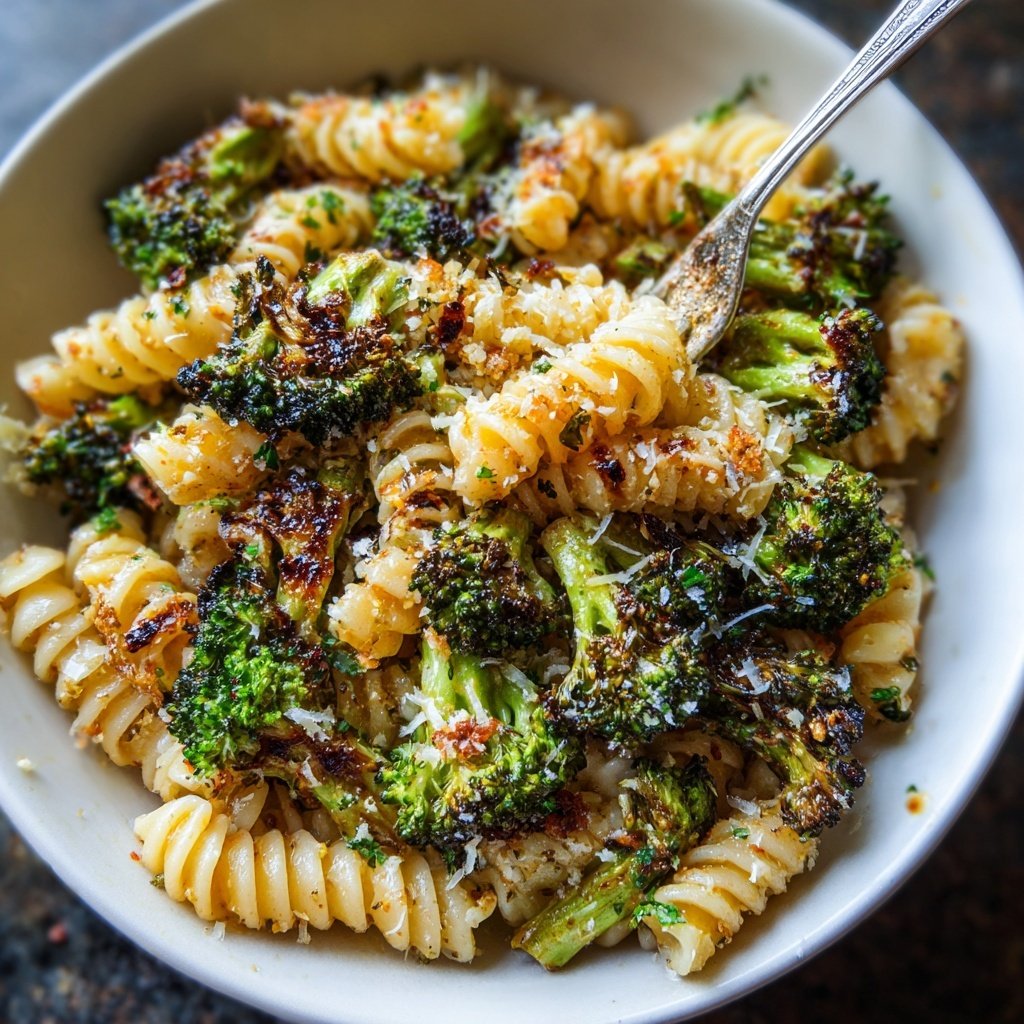 Roasted Broccoli Veggie Pasta