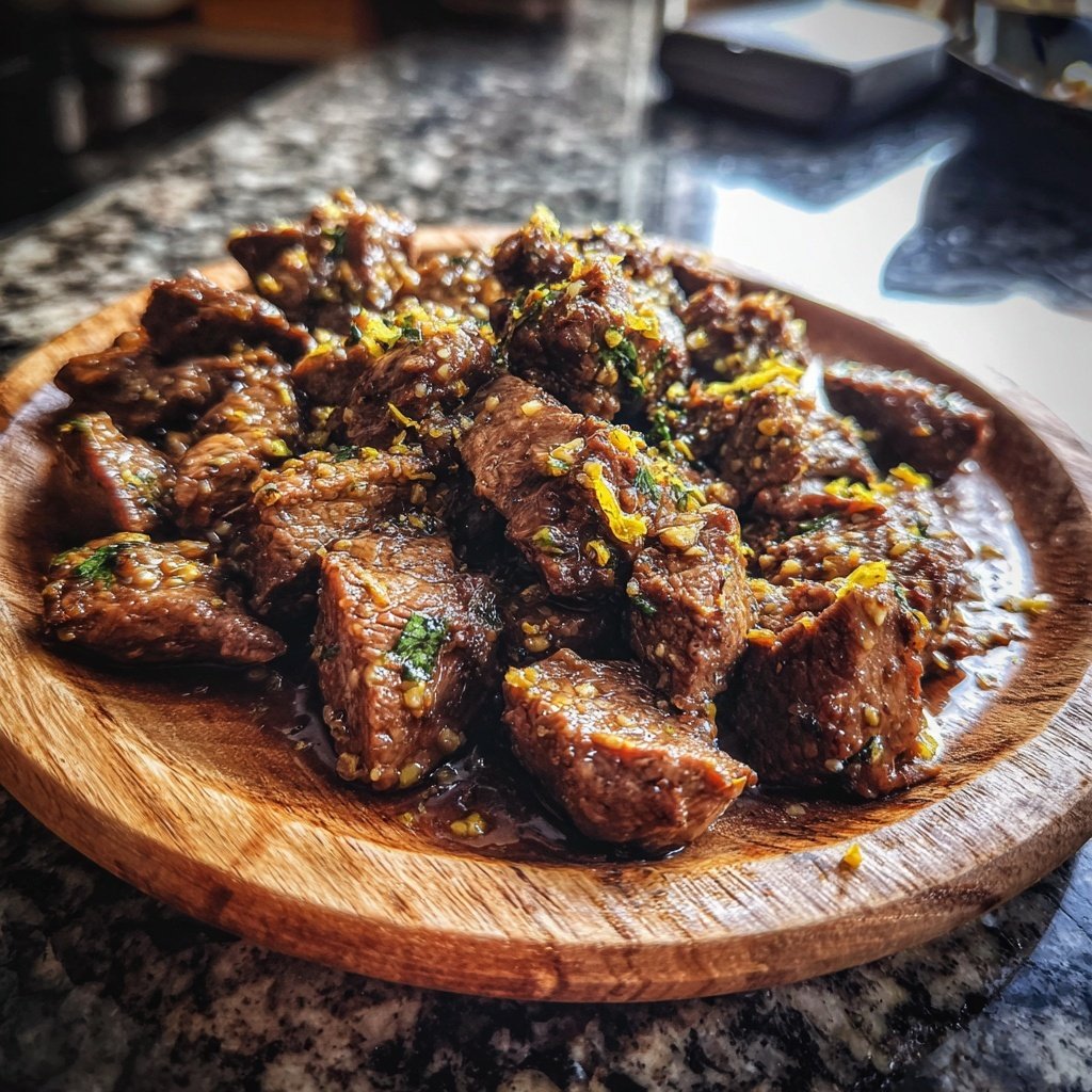 High Protein Lemon Garlic Beef
